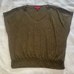 Jennifer Lopez Women's Shirt Olive Sparkly Size Large Office V Neck Dressy Photo 0