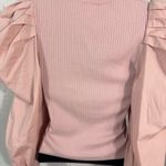 TCEC  Solid Fitted Crew Neckline and Long Puff Sleeves Size Medium EUC Photo 5