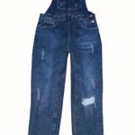 Denim & Co  Distressed Denim Overalls Photo 0