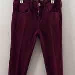 American Eagle Women Red Burgundy Jegging Jean 360 size 0 super stretch Photo 1
