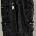 FashioNova FashionNova Mad For You Cargo Black Jeans Pants Wide Leg Women’s Sz 3 NWT Photo 0