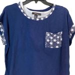 Style & Co . Stars Navy & White Layered Top Size PL Photo 4