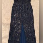 Monique Lhuillier ML Reese Strapless Sequin Column Gown in Midnight Size 12 NWOT Photo 5