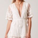 Honey Punch White Lace Romper Photo 0