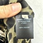 Isabel Marant  Caja Leopard Sheer Top Size 40 US 8 Olive Green Black Photo 8