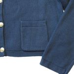 J.Crew NWT  Emilie Sweater Lady Jacket in Navy Blue Cotton Knit Cardigan M Photo 4