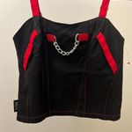 Hot Topic Black and Red Chain Corset Top Photo 0