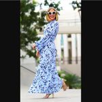 Kelly Golightly Jackie Eau Maxi Dress — Blue Leopard Edition M Size M Photo 1