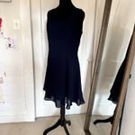 VTG Hampton Nites Sleeveless Lined Cocktail Dress w/ Neck Scarf Women's Size 12 Blue Photo 1