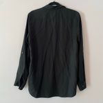 Babaton  Black Button Down Shirt Utility Military Minimalist Women's size Medium Photo 6