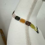 Handmade Colorful Stone Necklace Short Beaded Jewelry Womens Casual Green Pink Photo 3