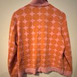Boden Pink and Orange Polka Dot zip up sweatshirt large Photo 3