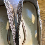 Ivanka Trump Snakeskin Heels | Tan Peep Toe Pumps | Worn Once | Size 6M Photo 2