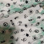 BP . white blue tie dye peace alien printed fleece shorts size Small NEW Photo 2
