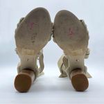 Raye Revolve x Mia Heel Nude Nubuck Suede Strappy Wrap Wood Block Heel Beige 7.5 Photo 12