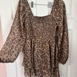 EXPRESS  Cheetah Long Sleeve Romper Photo 3