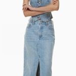 Aritzia Denim Forum The '90s Vintage Maxi Denim Skirt Blue Size 2 Photo 0