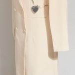 Double Breasted Blazer Coat NWOT Tan Size M Photo 2