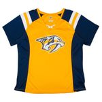 NHL Nashville Predators Women's Yellow Lace Up V Photo 1
