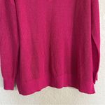 Chico's  Black Label Pink V-Neck Vented Metallic Pullover Long Sleeves XL‎ Tunic Photo 6