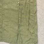 Urban Outfitters  Natalia Side Slit Button Up Midi Skirt Size Small Olive Green Photo 5