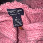 American Eagle Y2K Vintage Outfitters Pink Cable Knit Sweater with Hood Size Large Photo 5