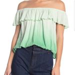 Free People CORA LEE TEE OFF SHOULDER OMBRE GREEN Photo 5