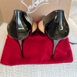 Christian Louboutin  Iriza Patent Red-Sole Half-d'Orsay Pump in Black Patent Photo 3