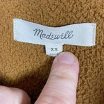 Madewell (Re)sourced Fleece Quilted Pocket Popover Jacket in Brown/Blue Size XS Photo 9