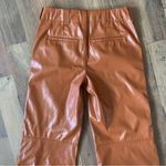 Free People  Star Crossed Lovers Straight Brown Vegan Faux Leather Pants … Photo 9