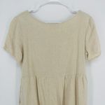 Wishlist Apparel Linen Blend Button Front Romper Shorts Beige Size L Tan Size L Photo 8