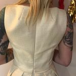 Shoshanna Liana Metallic Gold White Fit&Flare Dress size 6 Photo 5