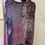 Lucky Brand  Purple Paisley Sweatshirt Photo 5