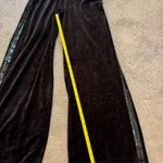 Apple Bottoms  Women Black Tuxedo Sequin Trim Wide Leg Large Photo 7