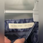 Pilcro and the Letterpress Pilcro Anthropologie Blue Wash‎ Leopard Print Skinny Jeans Photo 2