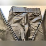 Princess Polly  Black Faux Leather‎ Pants with EyeletBelt, low rise, size 4 Photo 11