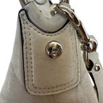 Coach White Leather Shoulder Bag with Silver Hardware Chain Detail Photo 7