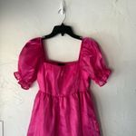 Thirty Thirty Pink Organza Mini Dress Puff Sleeve Square Neck Party Barbie S Photo 1