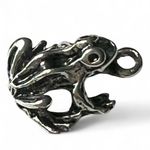 Set of 2 Silver Tone FROG Charms Pendant Frogs Toad Photo 0