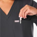 FIGS  Catarina one-pocket scrub top Charcoal Photo 1