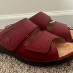Finn Comfort Jamaika Double Strap Slide In Sandal Red 39 Size 8 Photo 5