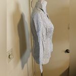 LISSEO Long Sleeve Button Down Shirt Black White Striped Made in Japan Women's S Photo 4