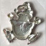 Vintage Holiday Snowman on Skates with Sparkles Brooch Pin Stocking Stuffer Silver Photo 2