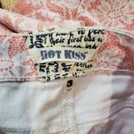 Hot Kiss  Pink Printed Floral Capri Jeans Size 3 Photo 6