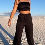 ZARA Black Silk Pants Photo 0