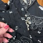 Vintage Night Vogue Black Beaded Embellished Cropped Silk Jacket Size Medium Photo 4