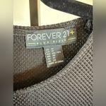 Forever 21 Black Fitted Mini Dress 1X Mesh Cutouts Chic Edgy Party Plus Size LBD Photo 4