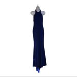 Abyss By Abby  royal blue halter neck strappy back maxi evening party‎ dress Sz L Photo 7