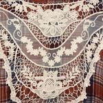 Linda Anderson plaid with crochet long sleeve button down shirt size xl Photo 4