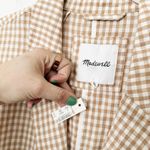 Madewell [] Oversized Tan Gingham Check Linen Dorset Slouchy Blazer NWT Size XL Photo 12